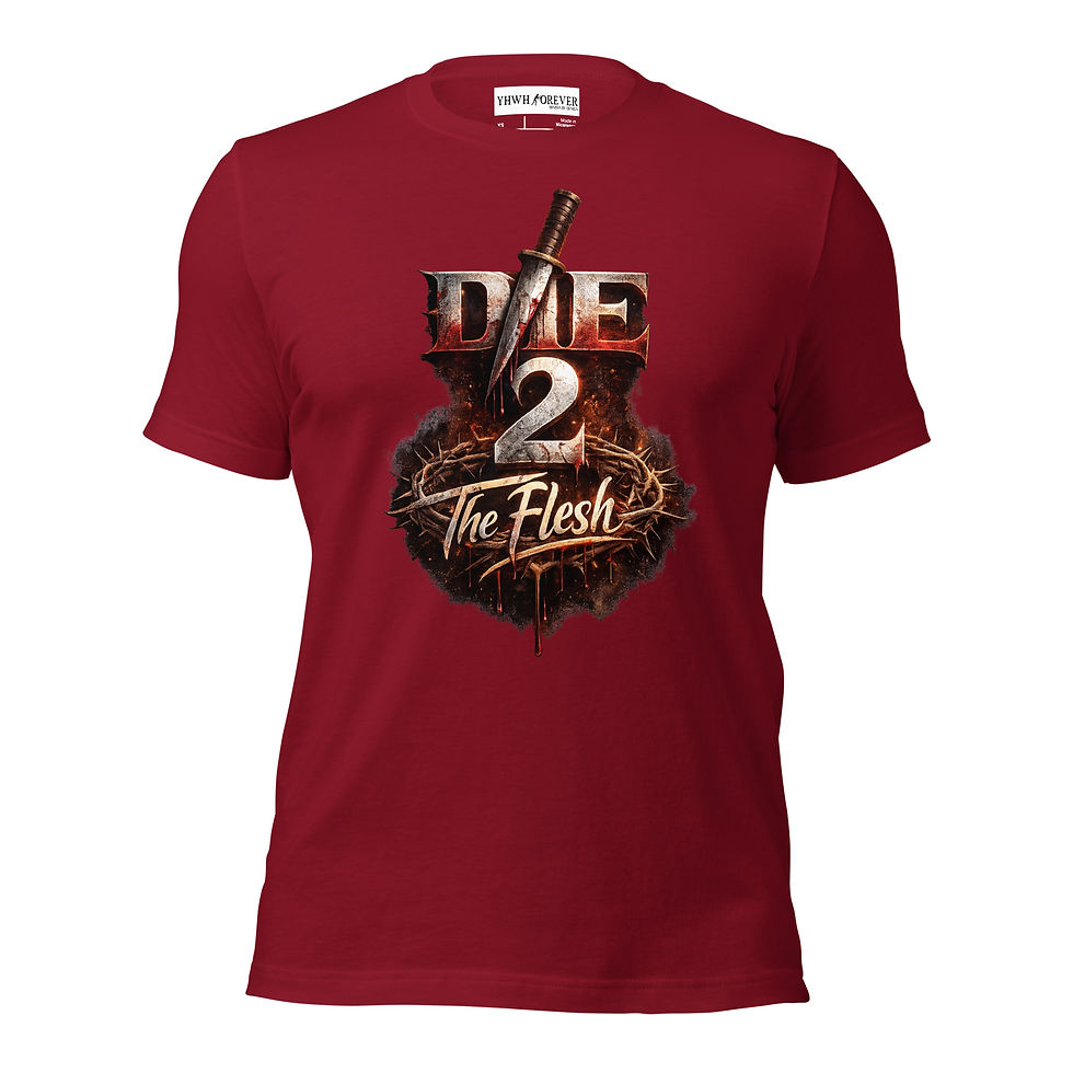 Thumbnail: YHWH FOREVER3 Die 2 The Flesh Unisex t-shirt