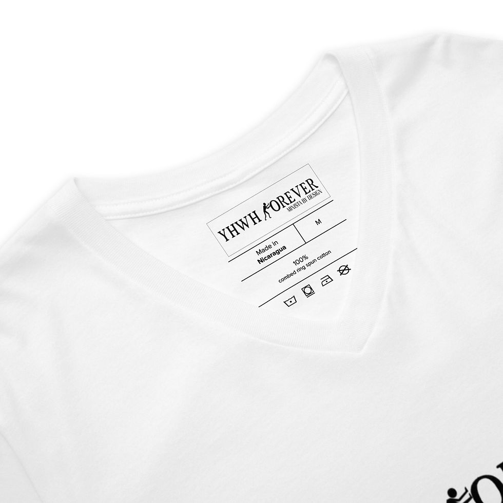 Thumbnail: YHWH FOREVER Unisex Short Sleeve V-Neck T-Shirt