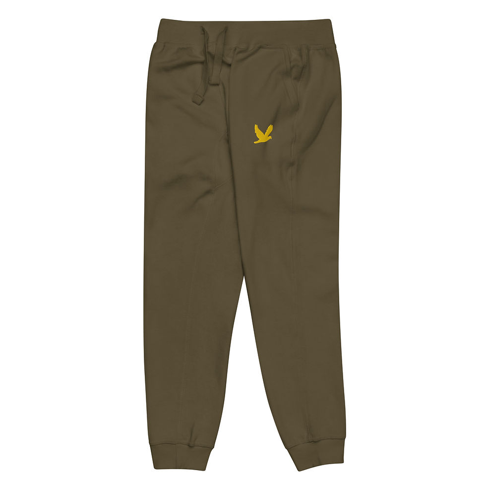 Thumbnail: YHWH FOREVER 3 Yellow Dove Embroidered Logo Unisex fleece sweatpants