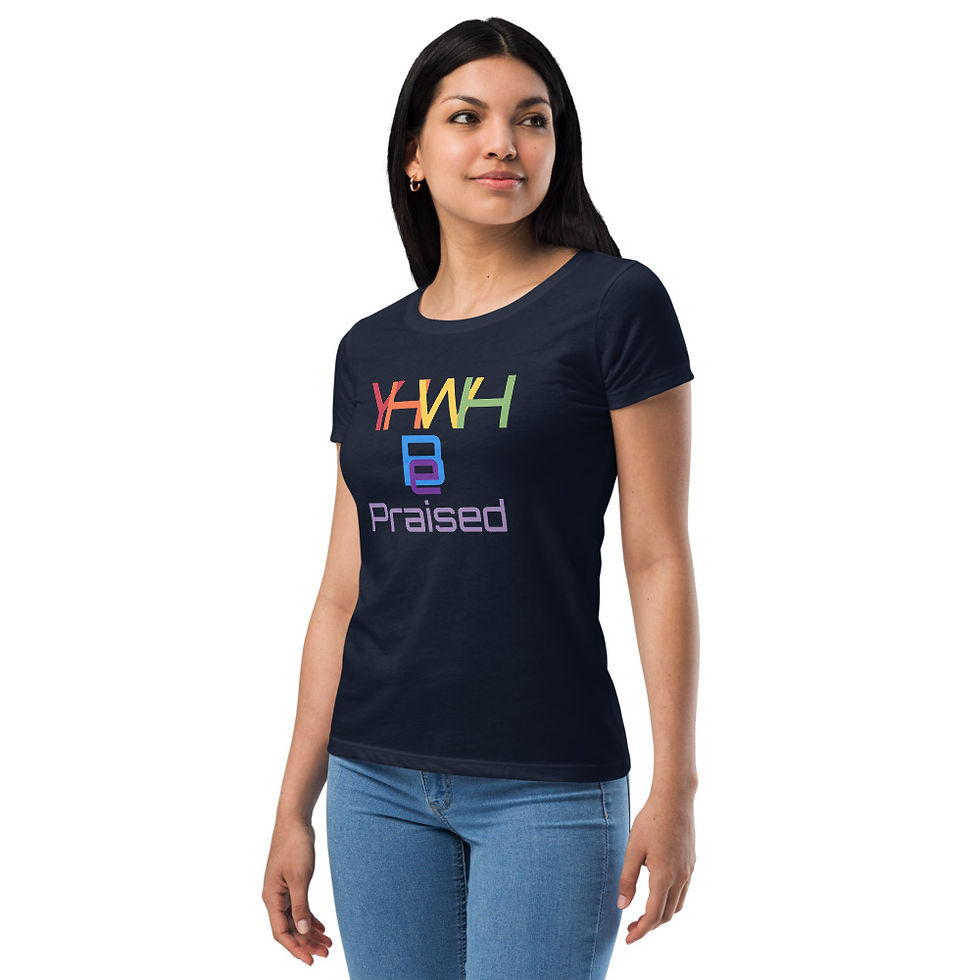 Thumbnail: YF3 YHWH Be Praised Women’s fitted t-shirt