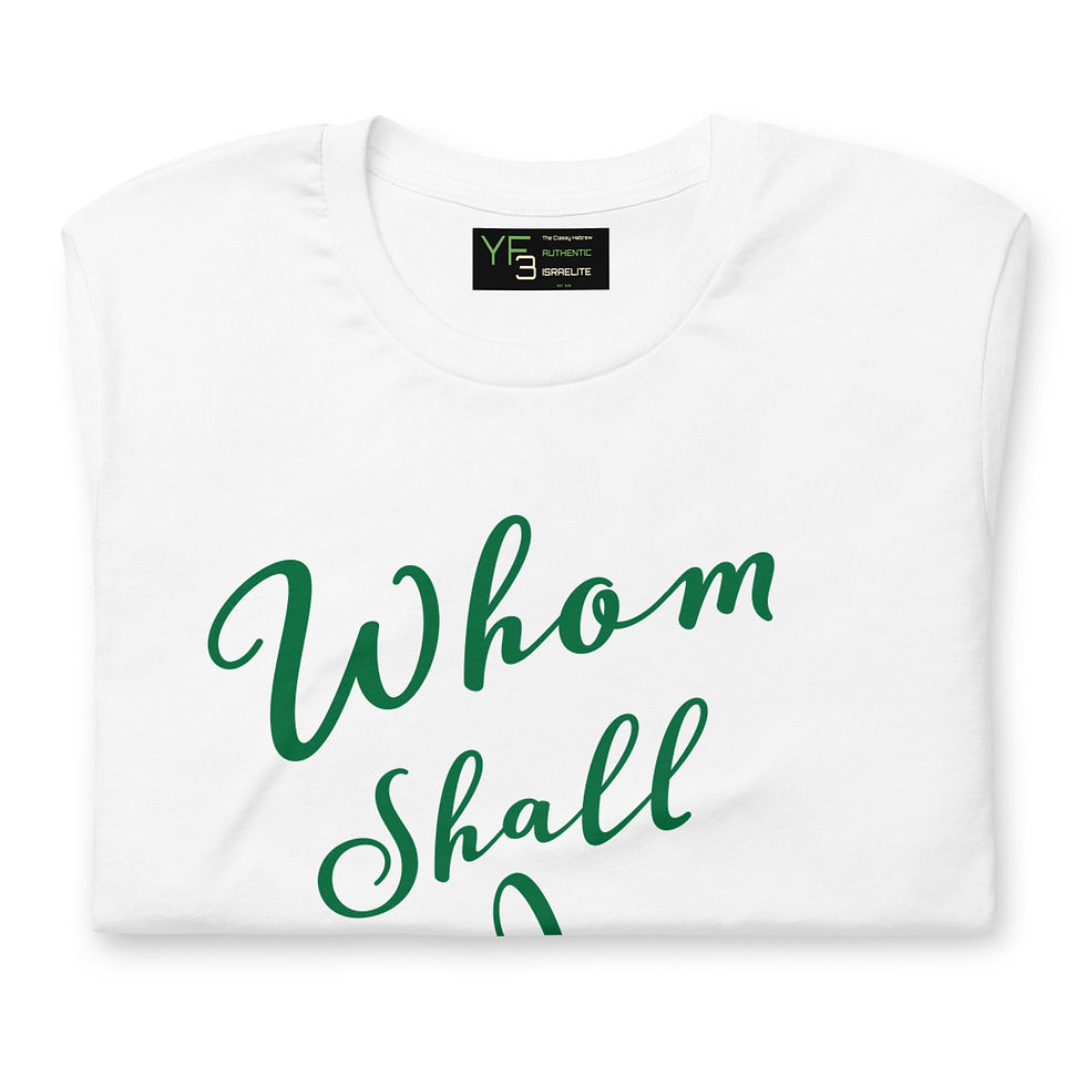 Thumbnail: YF3 Whom Shall I Fear Psalms 27:1 Unisex t-shirt