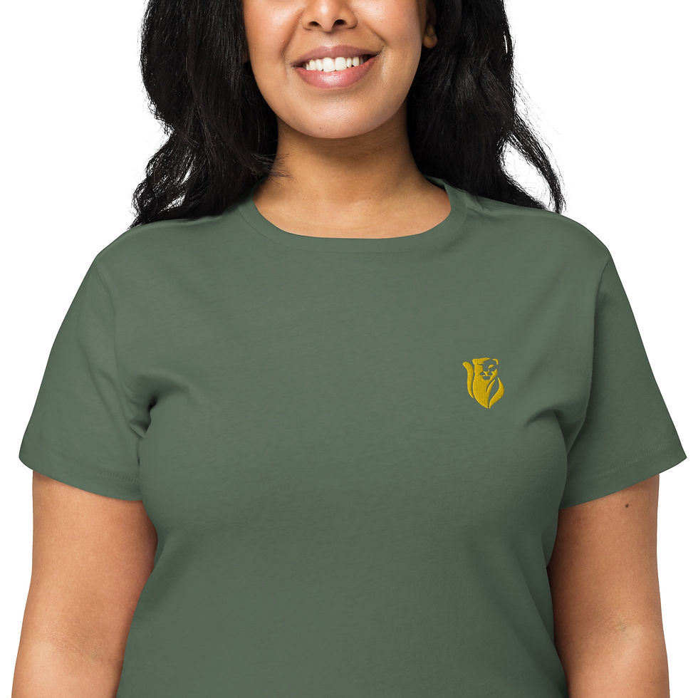 Thumbnail: Sworthe By Joseph Dowdy Yellow Embroidered Logo Women’s high-waisted t-shirt