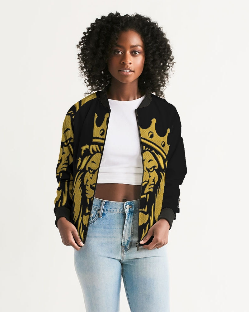 Thumbnail: The Classy Hebrew Scattered Royalty Designer Women's Bomber Jacket