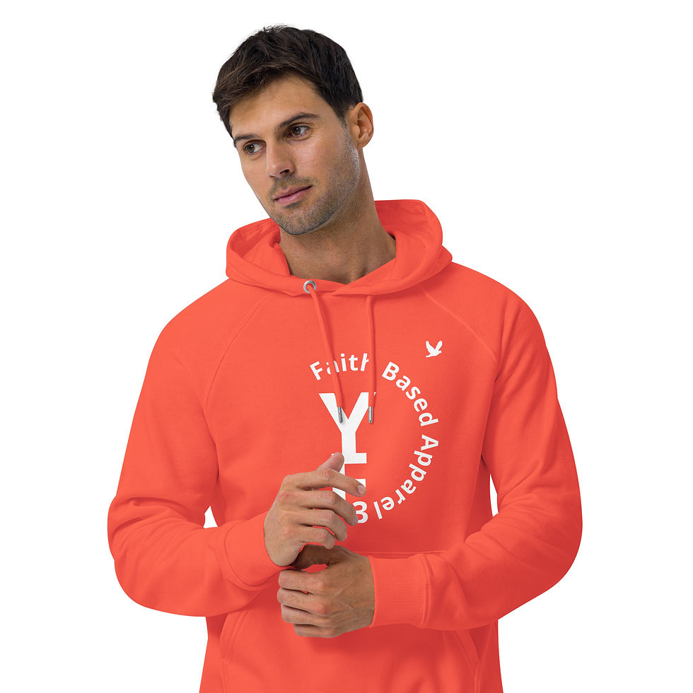 Thumbnail: YHWH FOREVER 3 Faith Based Apparel Unisex eco raglan hoodie