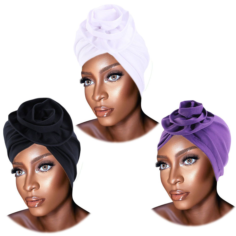 Thumbnail: PRE-TIED Women Headwrap Turban With Rose Flower Knot | Pre-Tied