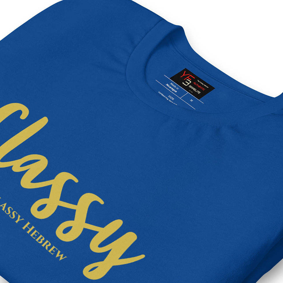 Thumbnail: YF3 Classy The Classy Hebrew Unisex t-shirt