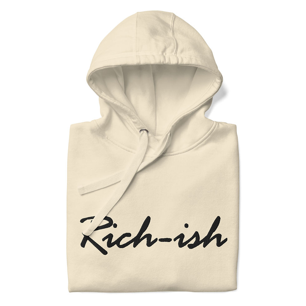 Thumbnail: YF3 The Classy Hebrew Rich-ish Embroidered Unisex Hoodie
