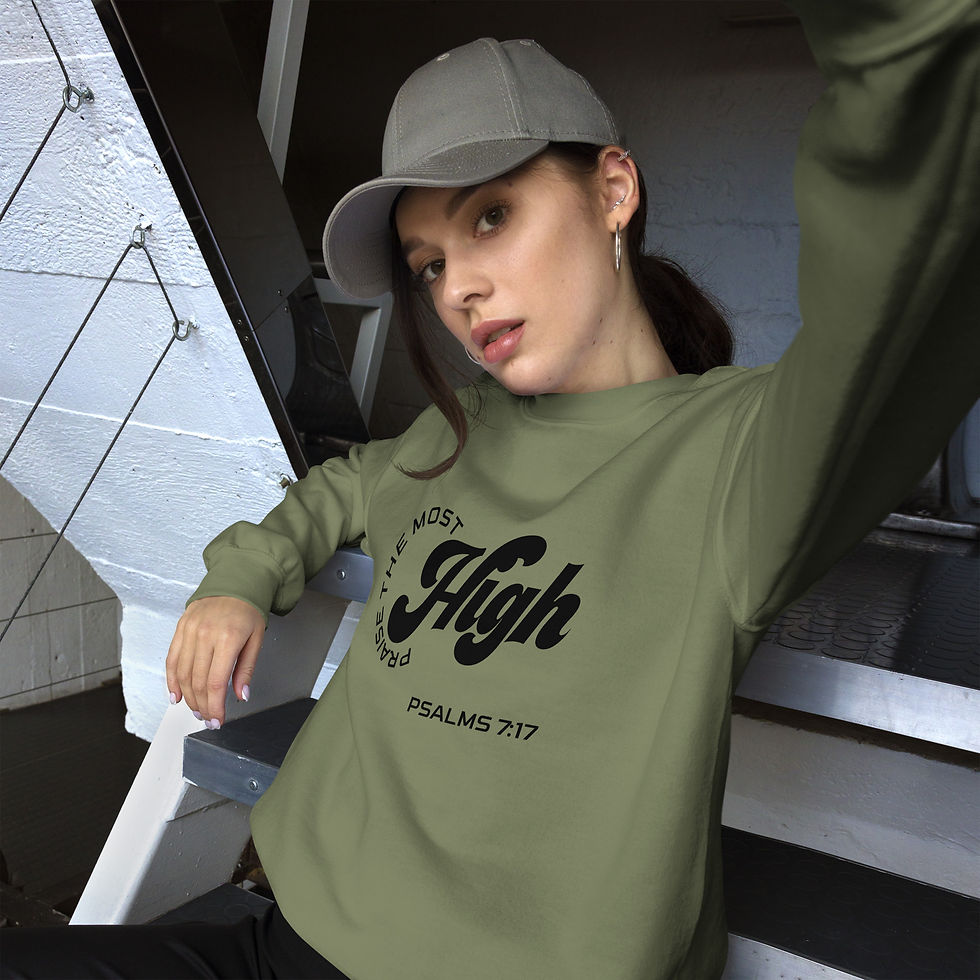 Thumbnail: YF3 The Classy Hebrew Psalms 7:17 Praise The Most High Unisex Sweatshirt