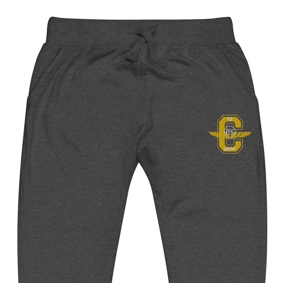 Thumbnail: YF3 The Classy Hebrew Embroidered Classy Brew Unisex fleece sweatpants