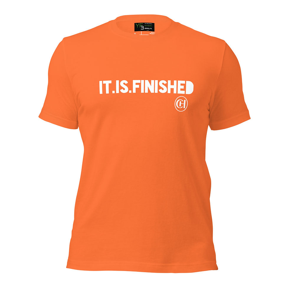 Thumbnail: YF3 The Classy Hebrew It Is Finished Unisex t-shirt