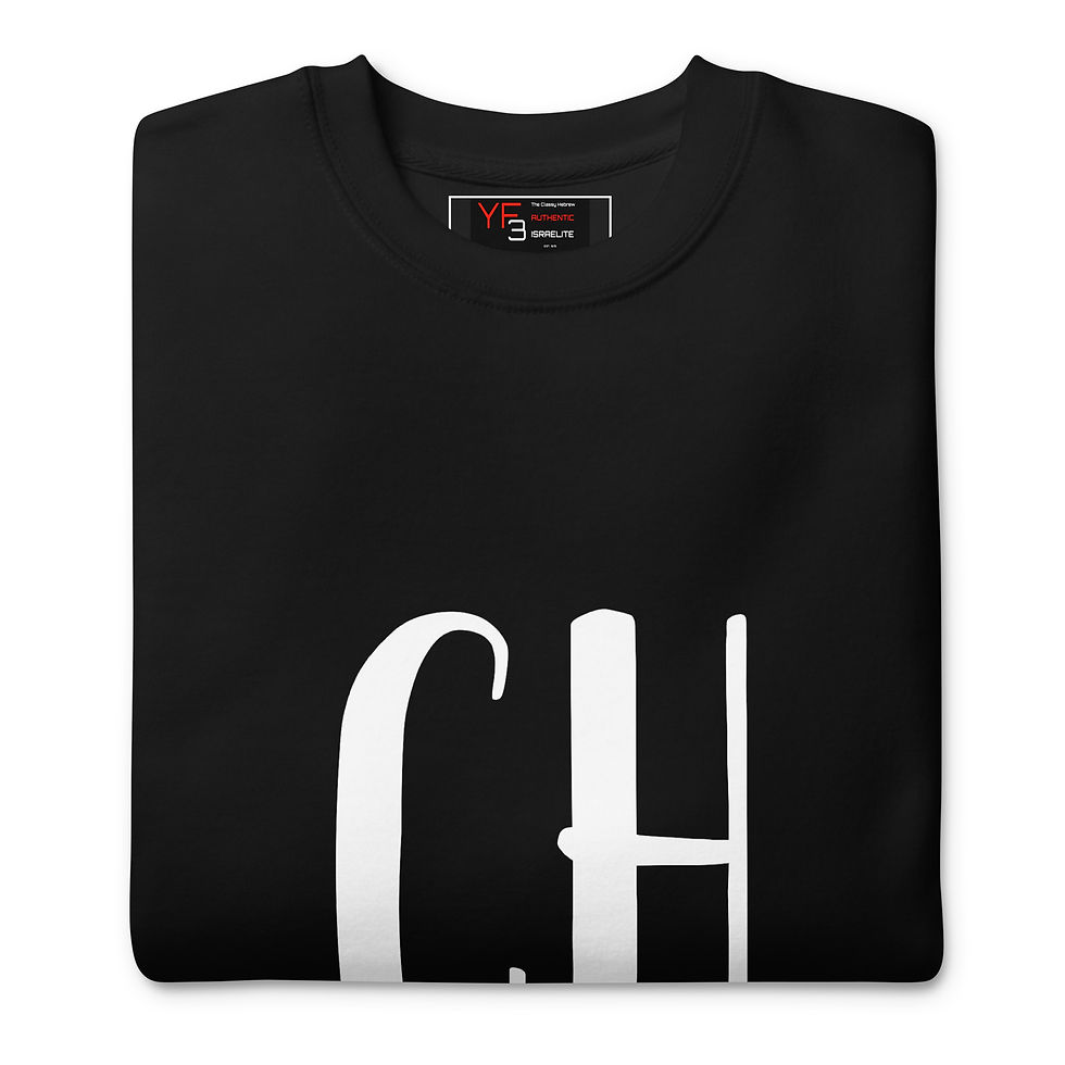 Thumbnail: YF3 The Classy Hebrew CH Unisex Premium Sweatshirt
