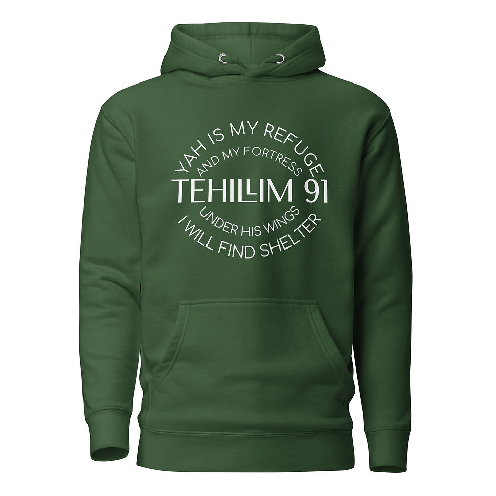 Thumbnail: YF3 The Classy Hebrew Psalms (Tehillim)  91 Unisex Hoodie