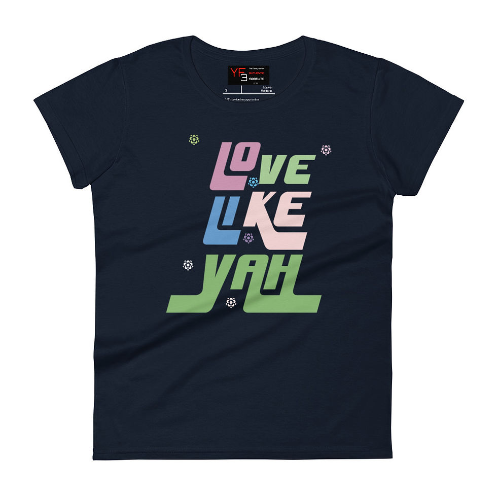 Thumbnail: YF3 The Classy Hebrew Love Like YAH Women's short sleeve t-shirt