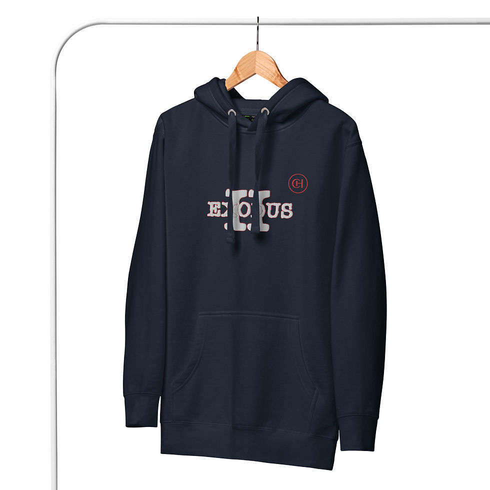 Thumbnail: YF3 The Classy Hebrew Exodus 2 Embroidered Unisex Hoodie