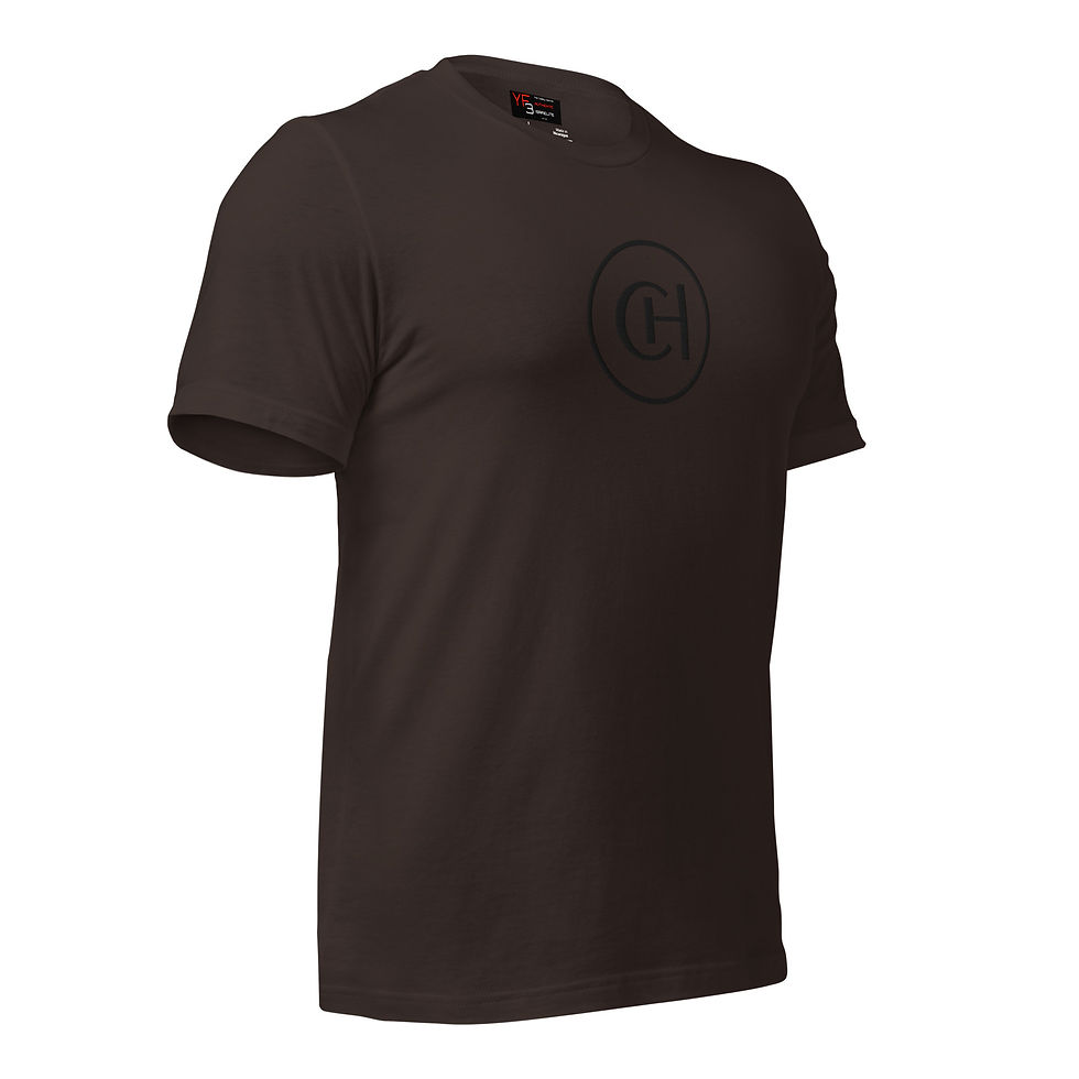Thumbnail: YF3 The Classy Hebrew Black on Black Embroidered Logo Unisex t-shirt