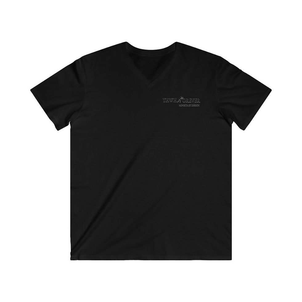 Thumbnail: YHWH FOREVER Men's Fitted V-Neck Short Sleeve Tee