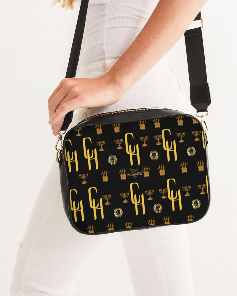 Thumbnail: The Classy Hebrew CH Black Crossbody Bag
