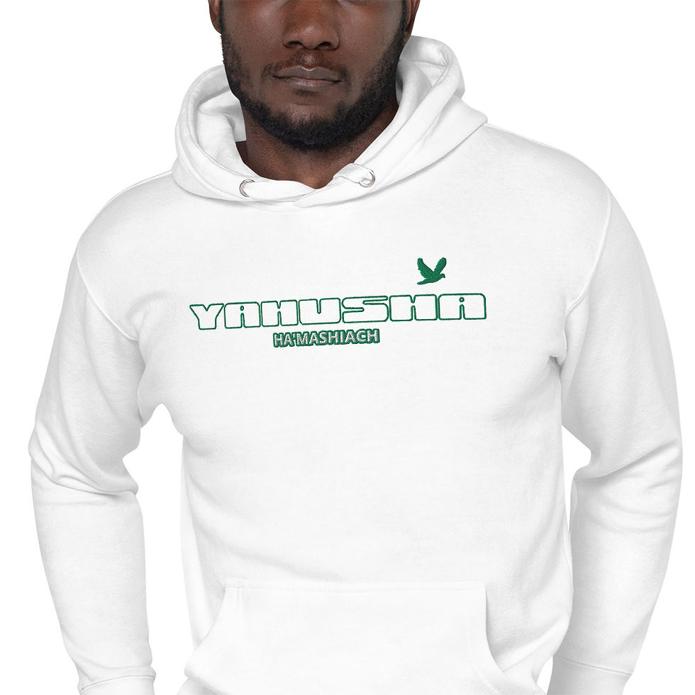 Thumbnail: YF3 The Classy Hebrew YAHUSHA HAMASHIACH Embroidered Unisex Hoodie
