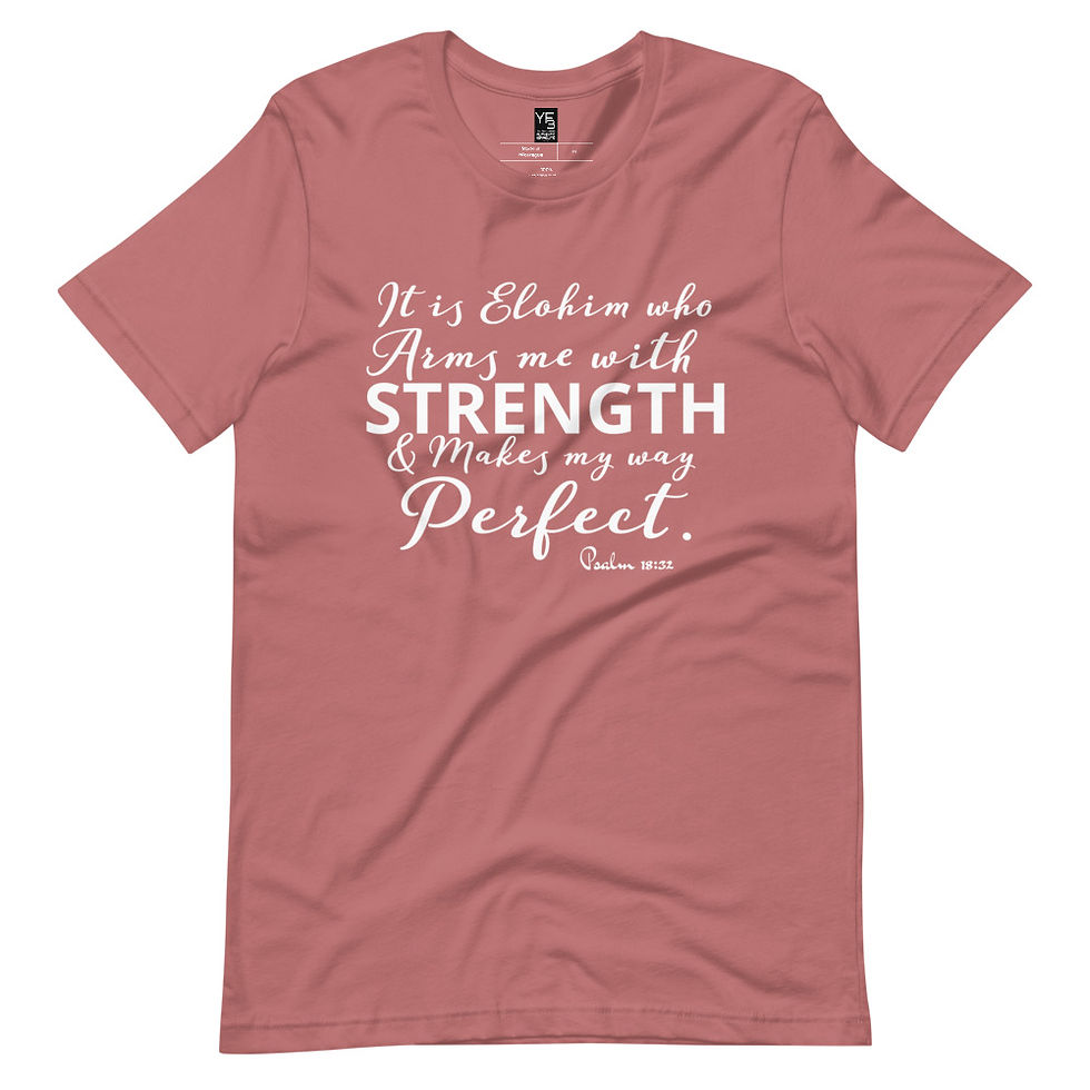 Thumbnail: YF3 Psalm 18:32 Short-sleeve unisex t-shirt