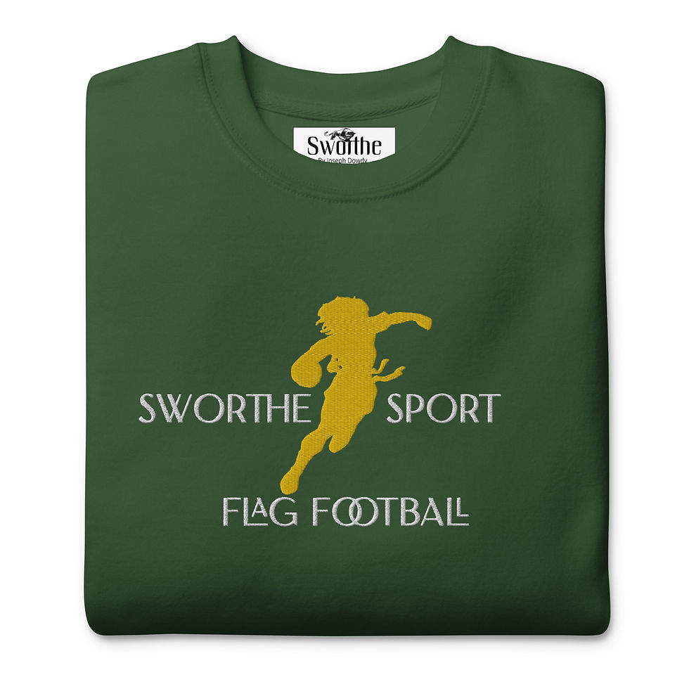 Thumbnail: Sworthe By Joseph Dowdy Embroidered Flag Football Sport Premium Sweatshirt