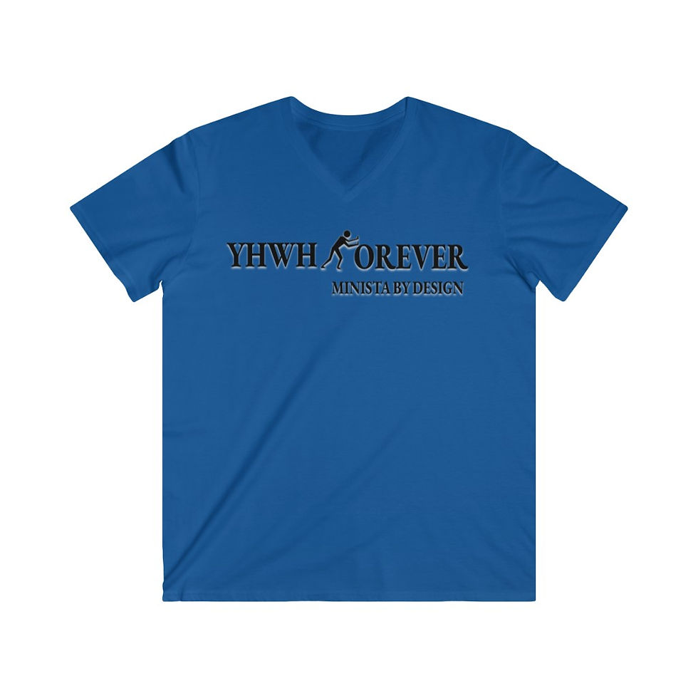 Thumbnail: YHWH FOREVER Men's Fitted V-Neck Short Sleeve Tee