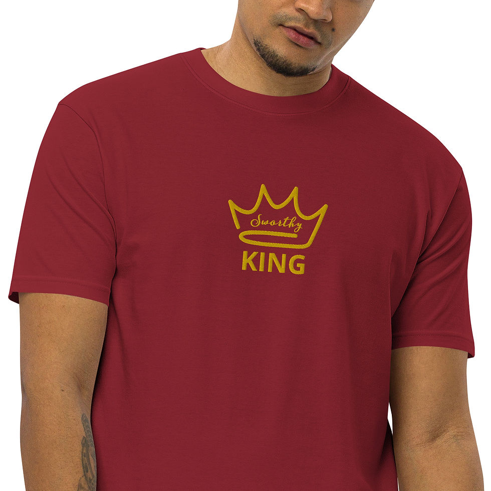Thumbnail: YF3 Sworthy KING  Embroidered Men’s premium heavyweight tee
