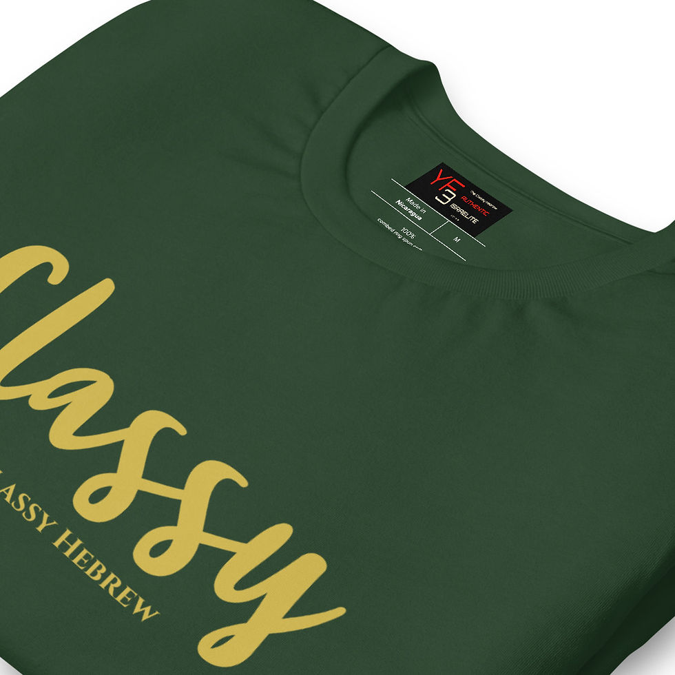 Thumbnail: YF3 Classy The Classy Hebrew Unisex t-shirt