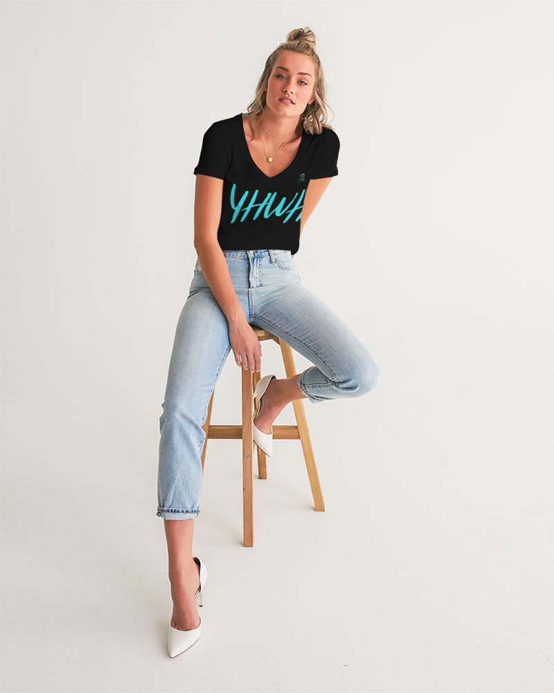 Thumbnail: YHWH FOREVER ForeVer Line Women's V-Neck Tee