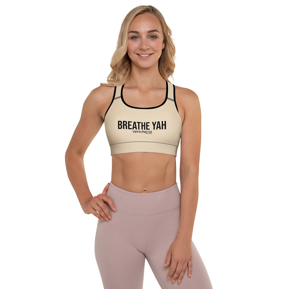 Thumbnail: YHWH FOREVER 3 Breathe YAH Padded Sports Bra