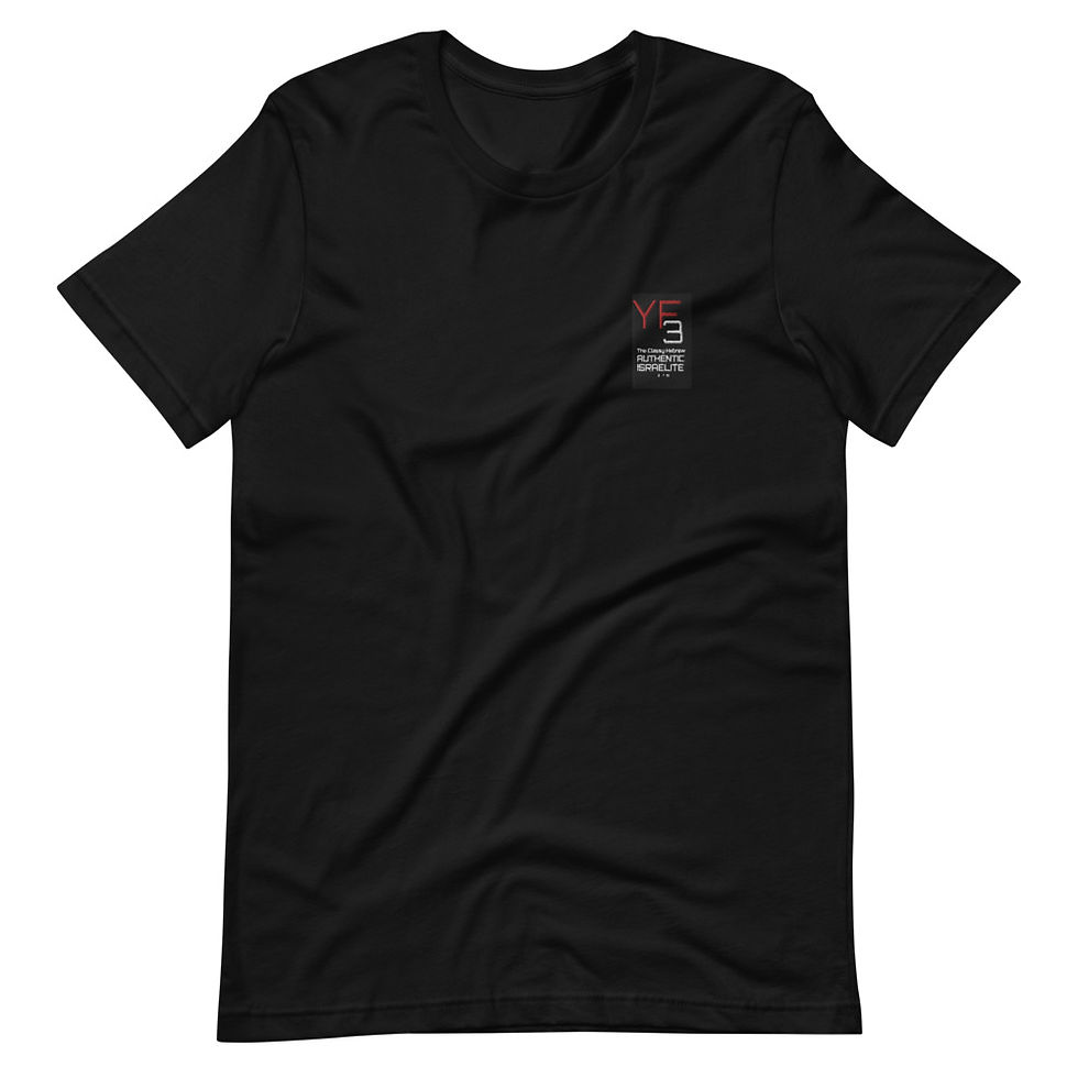 Thumbnail: YF3 Authentic Israelite Embroidered Short-Sleeve Unisex T-Shirt