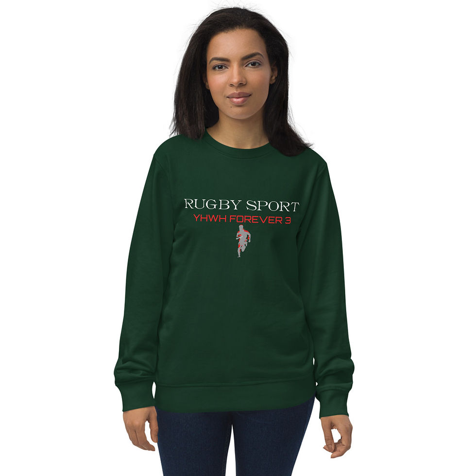 Thumbnail: YHWH FOREVER 3 Rugby Sport Unisex organic sweatshirt