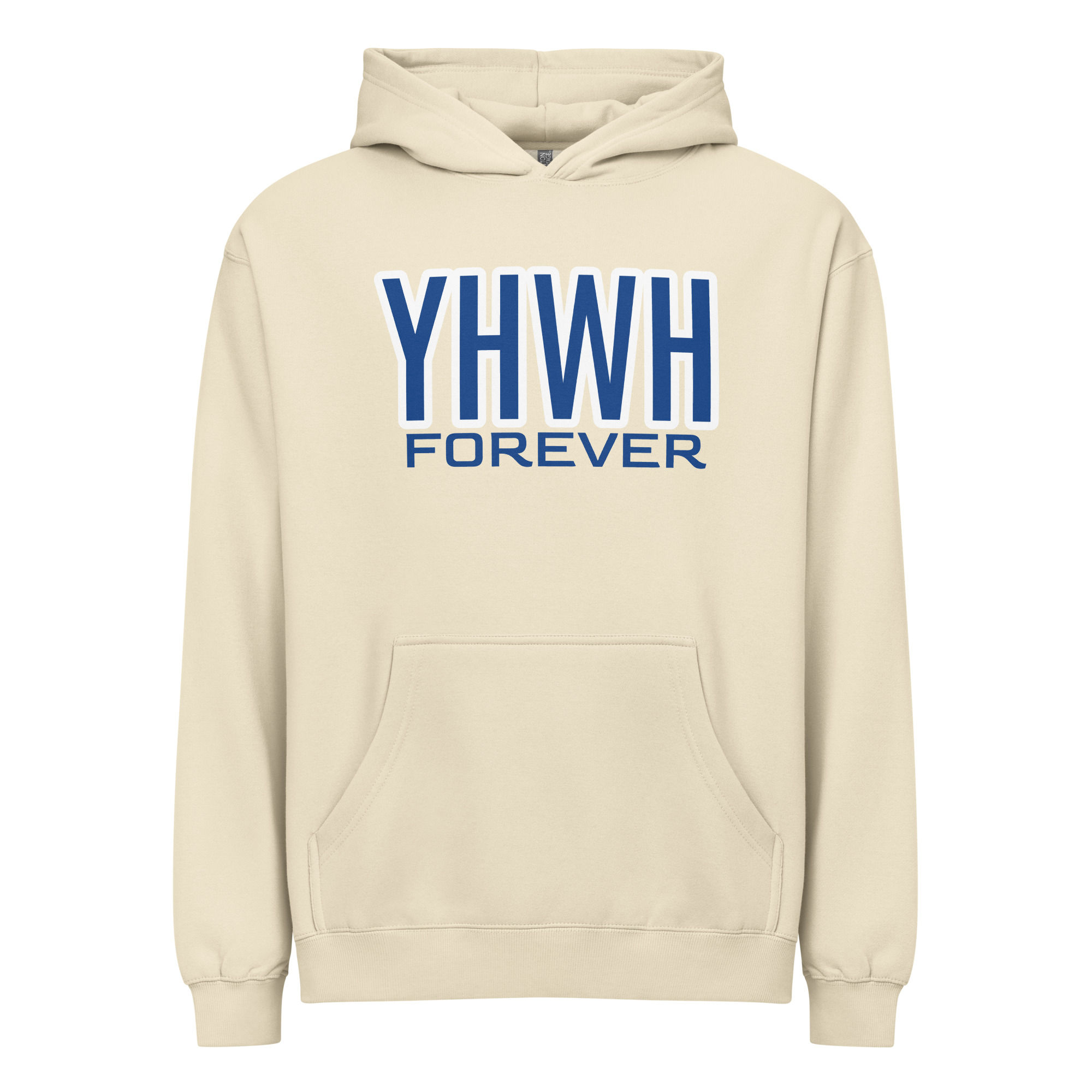 YHWH FOREVER3 YHWH FOREVER Bone & Blue Men’s box hoodie
