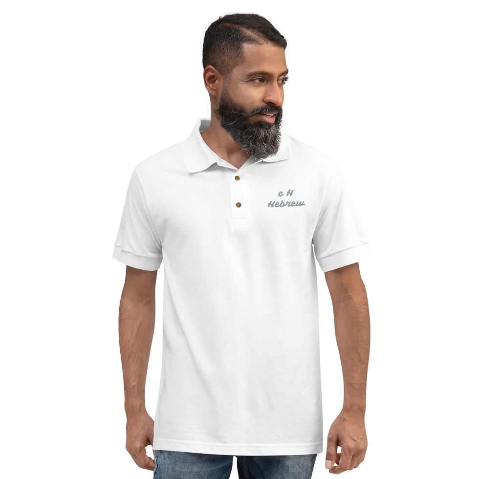 Thumbnail: The Classy Hebrew Embroidered Polo Shirt
