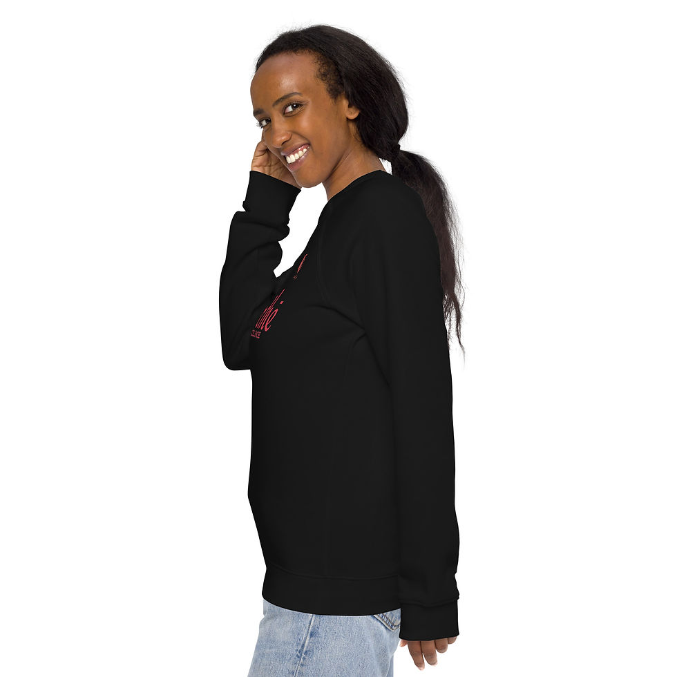 Thumbnail: Sworthe By Joseph Dowdy Black Excellence Unisex organic raglan sweatshirt