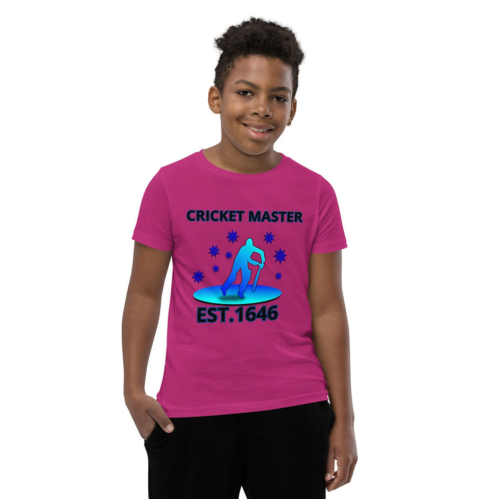 Thumbnail: YHWH FOREVER CRICKET MASTER Youth Short Sleeve T-Shirt