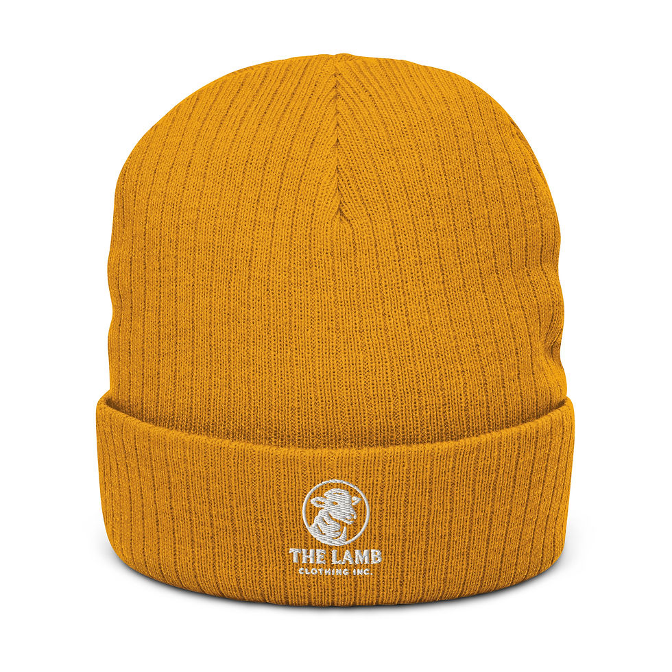 Thumbnail: YHWH FOREVER3 The Lamb Clothing Inc. Embroidered Ribbed knit beanie