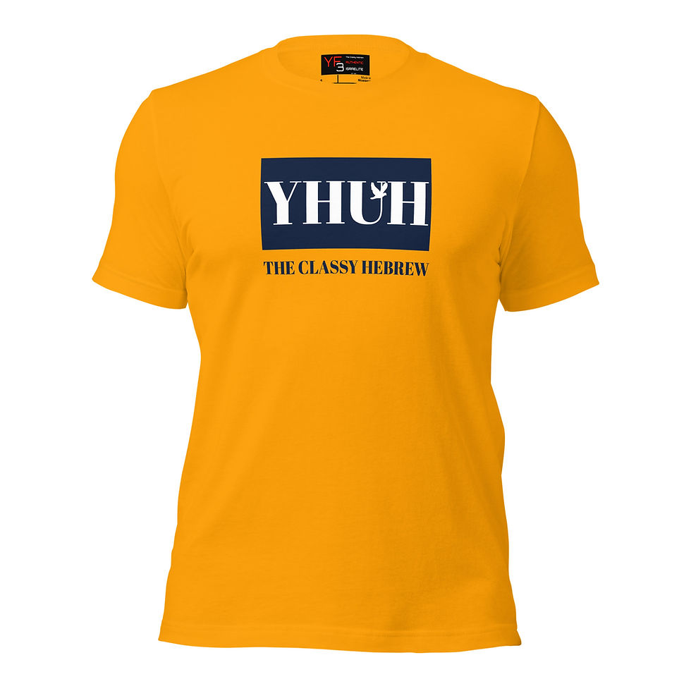 Thumbnail: YF3 The Classy Hebrew YHUH Unisex t-shirt