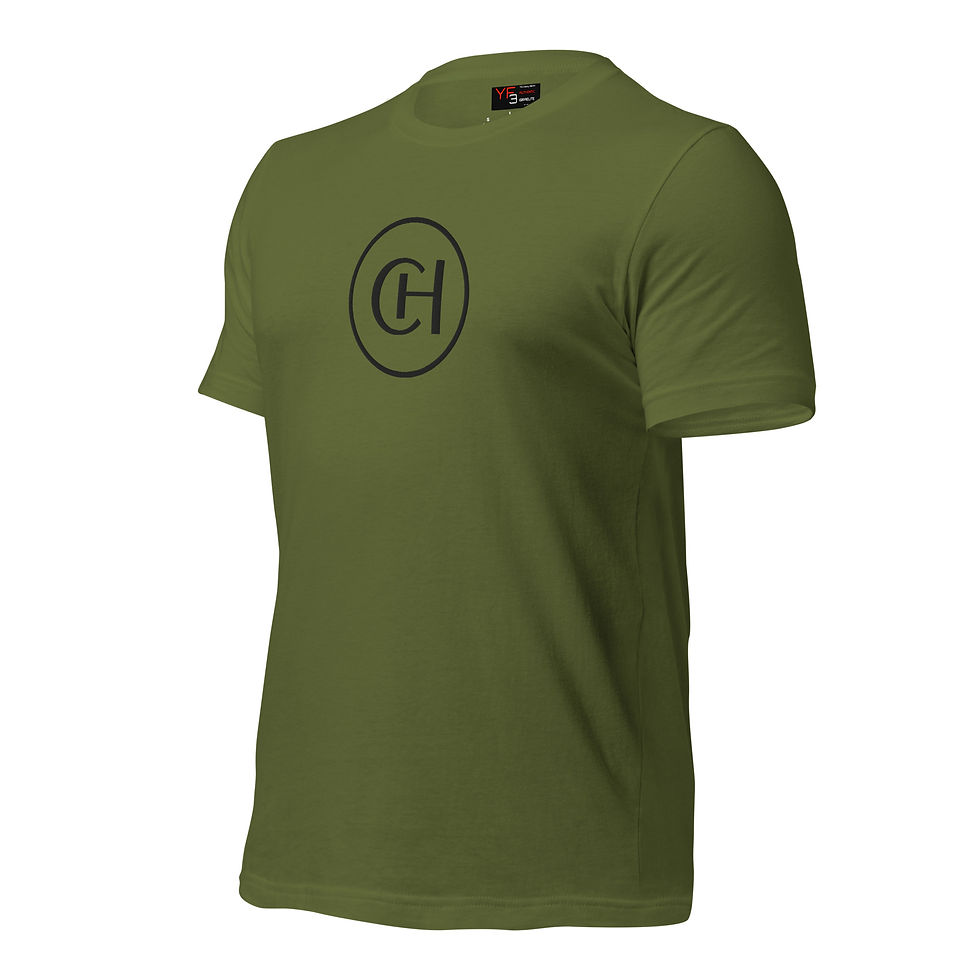 Thumbnail: YF3 The Classy Hebrew Black on Black Embroidered Logo Unisex t-shirt