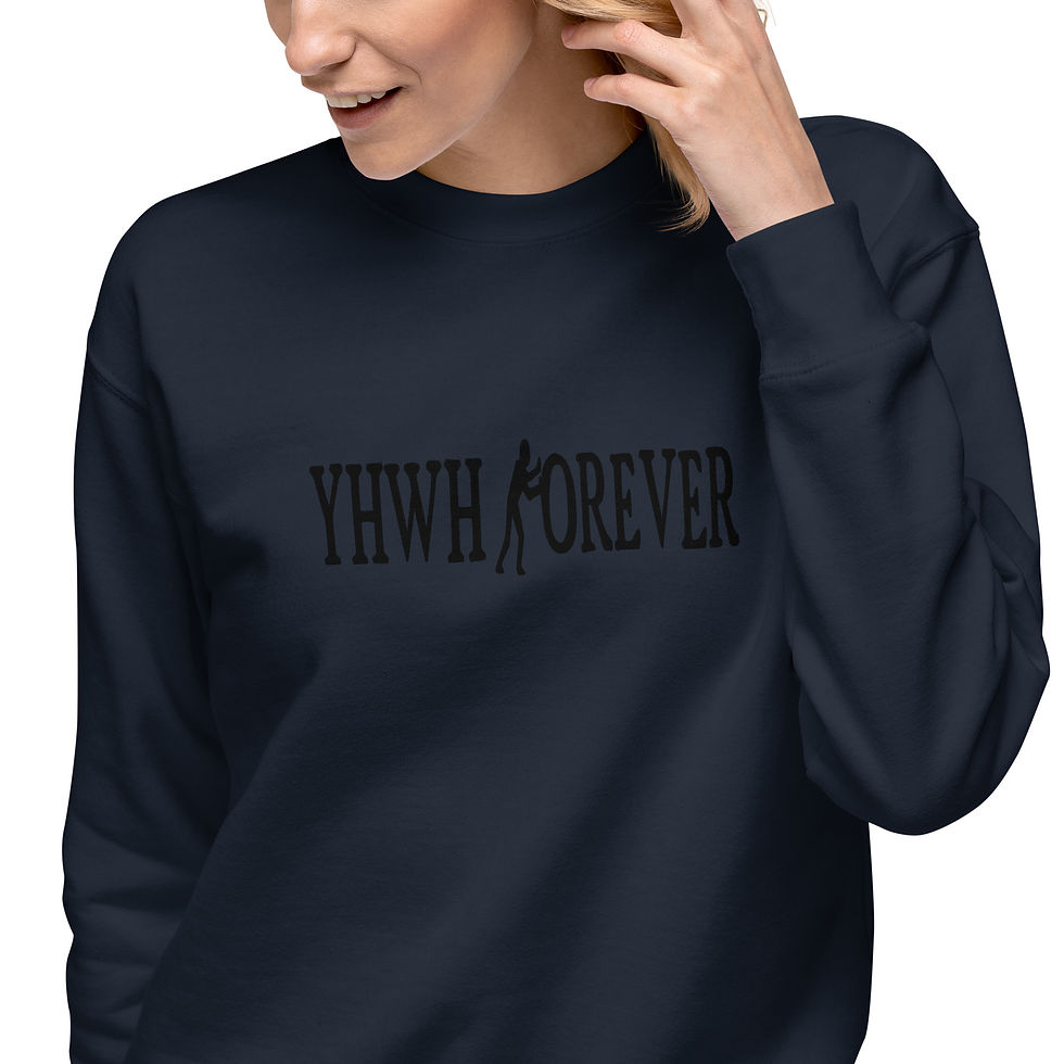Thumbnail: YHWH FOREVER 3 Embroidered Unisex Premium Sweatshirt