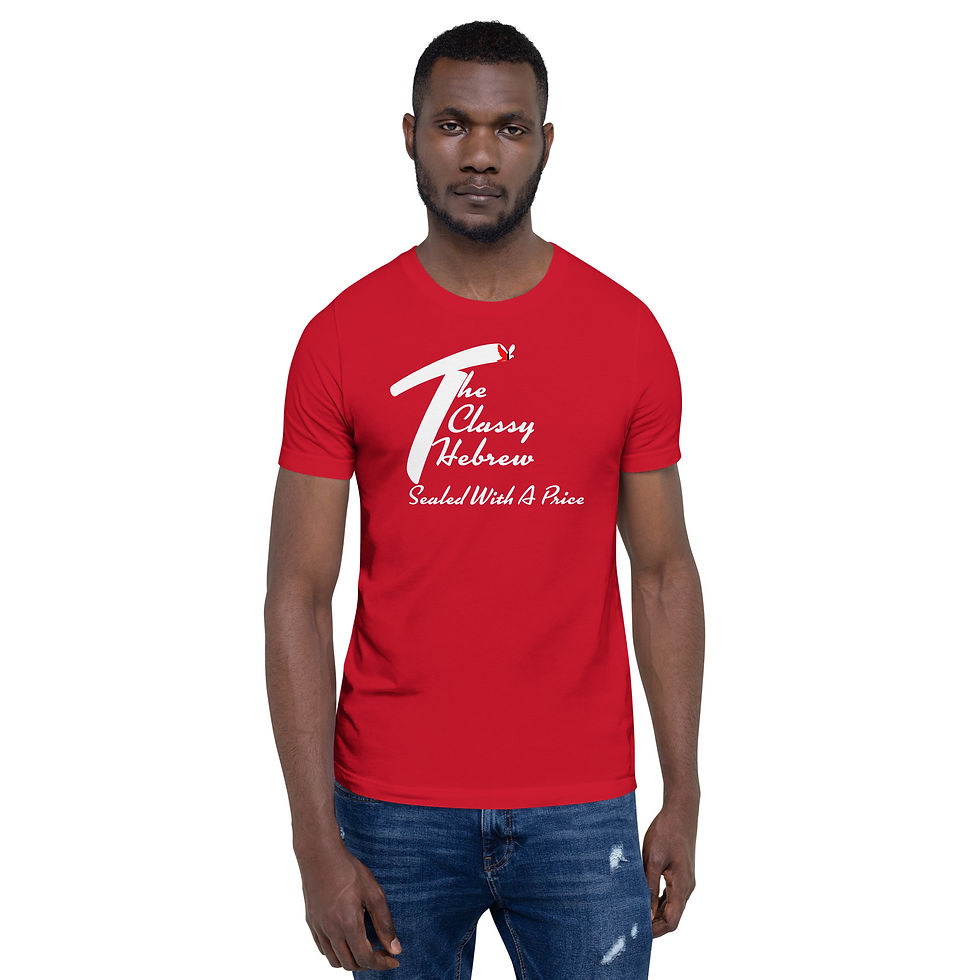 Thumbnail: YF3 The Classy Hebrew Sealed With A Price Unisex t-shirt