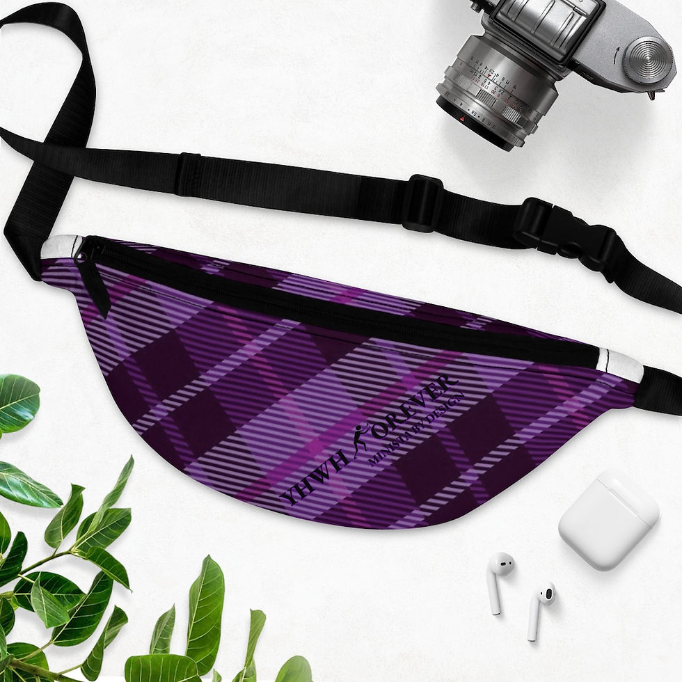Thumbnail: YHWH FOREVER Plaid Fanny Pack