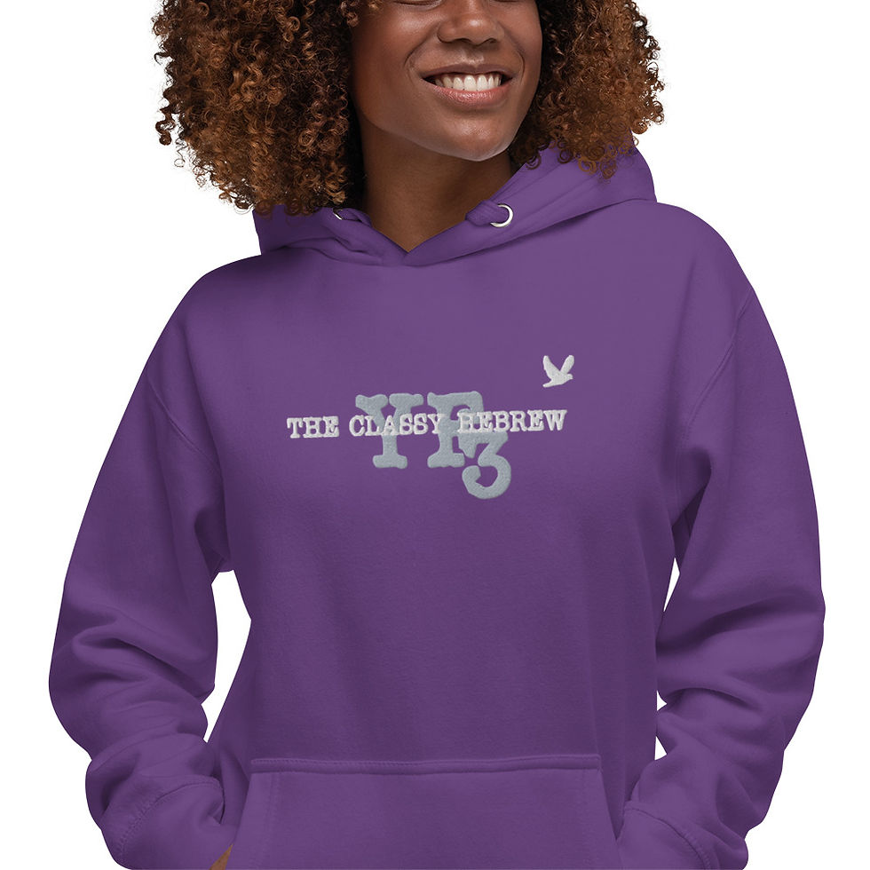Thumbnail: YF3 The Classy Hebrew Embroidered Unisex Hoodie
