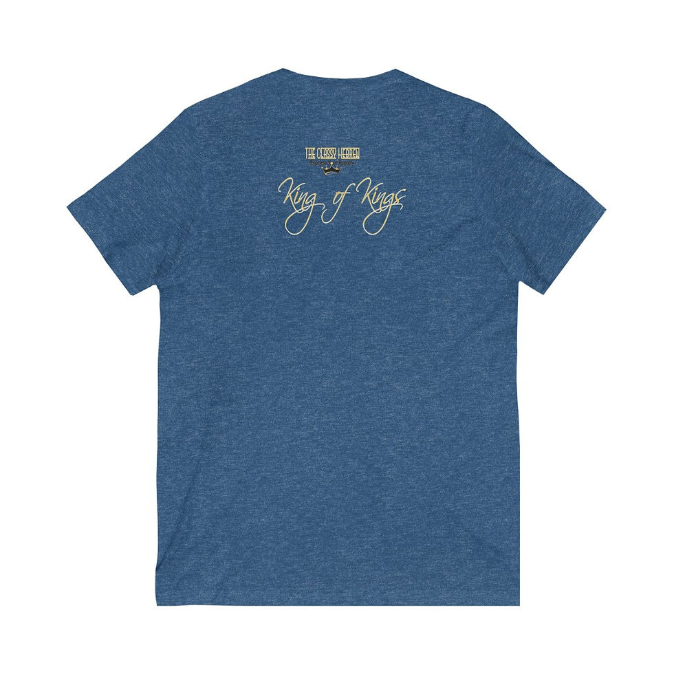 Thumbnail: The Classy Hebrew Salvation of YAH Unisex Jersey Short Sleeve V-Neck Tee