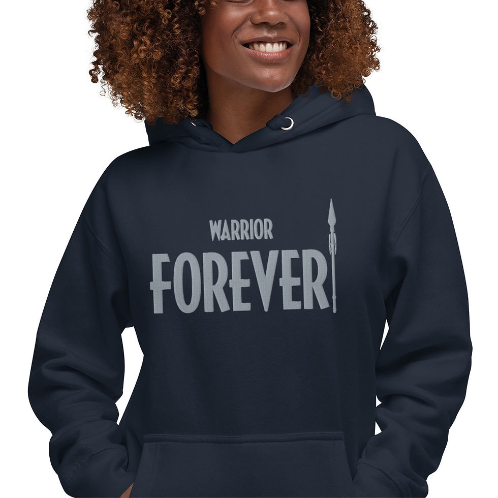 Thumbnail: Sworthe By Joseph Dowdy Warrior Forever Embroidered Unisex Hoodie