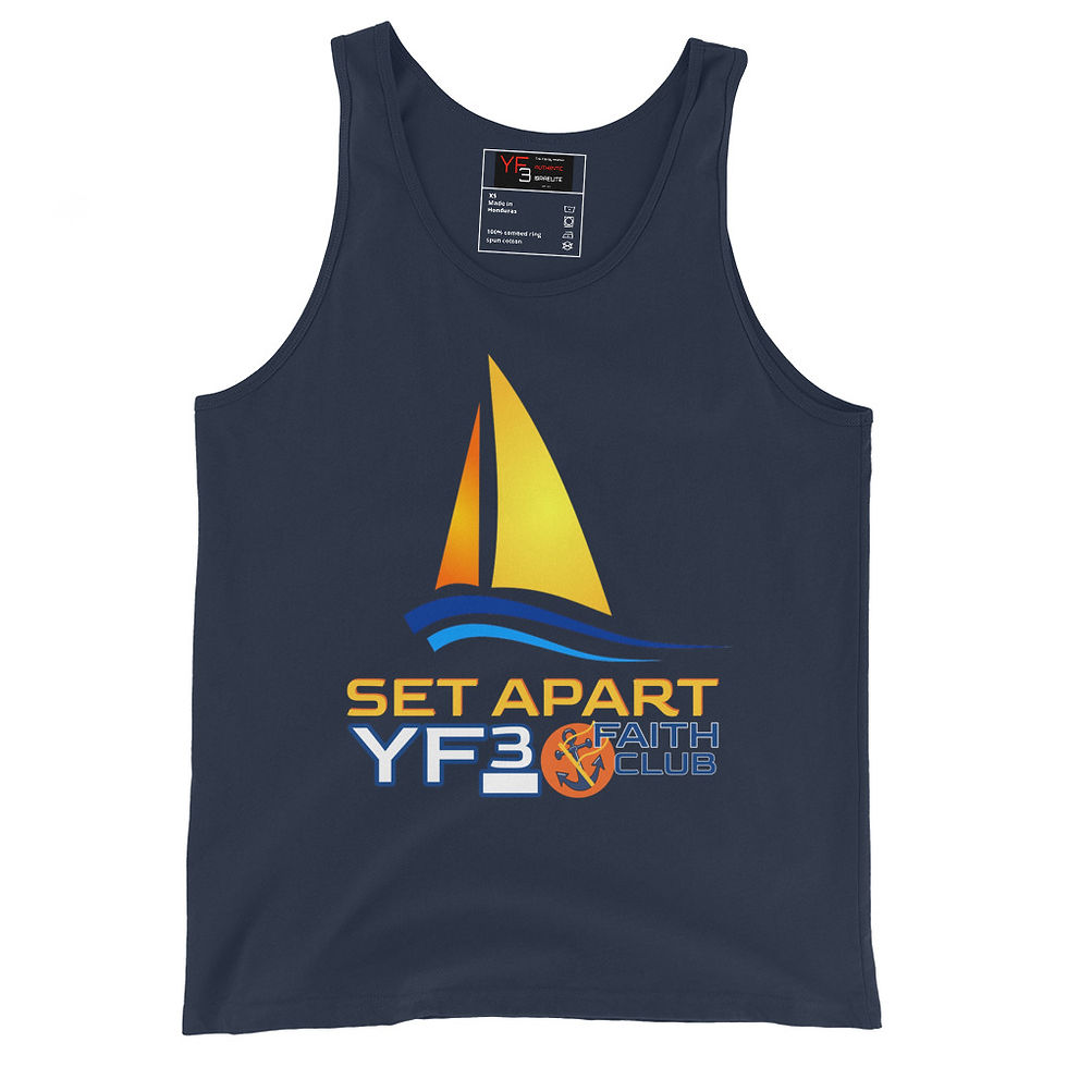 Thumbnail: YF3 The Classy Hebrew Set Apart Faith Club Unisex Tank Top