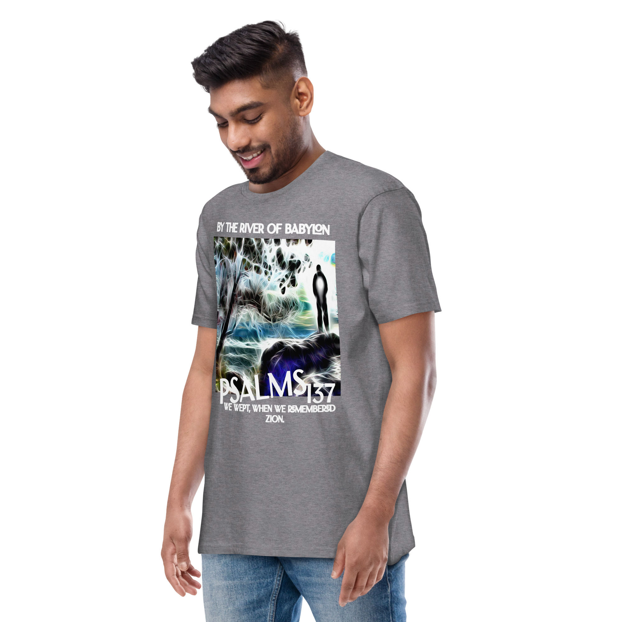 YF3 The Classy Hebrew Psalms 137 Men’s premium heavyweight tee