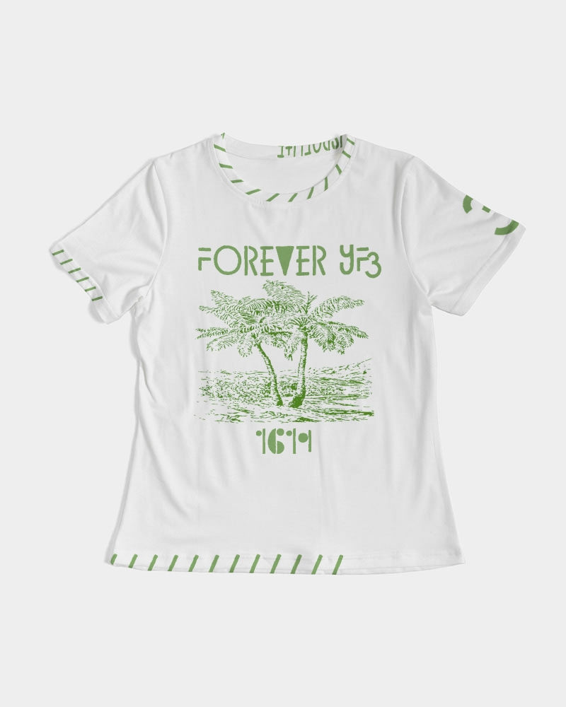 YHWH FOREVER 3 Promised Land Pure White Women's Tee