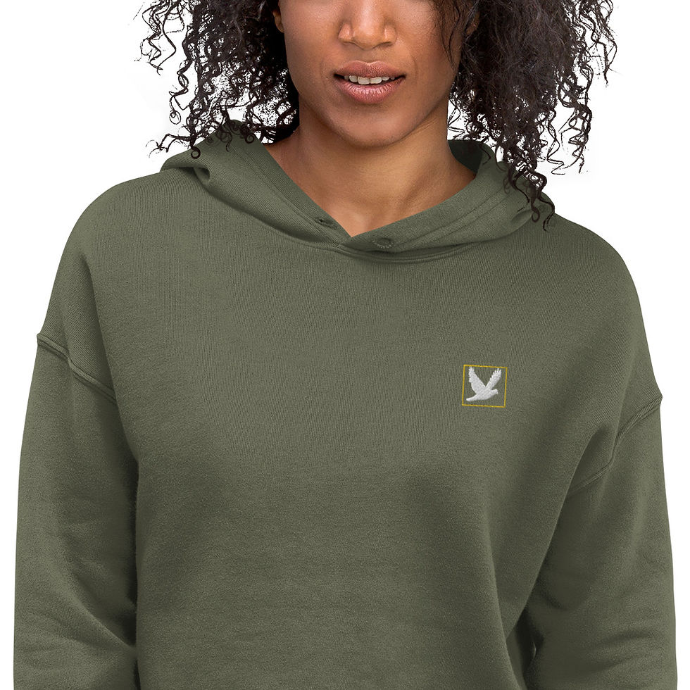 Thumbnail: YHWH FOREVER Boxed Logo Crop Hoodie