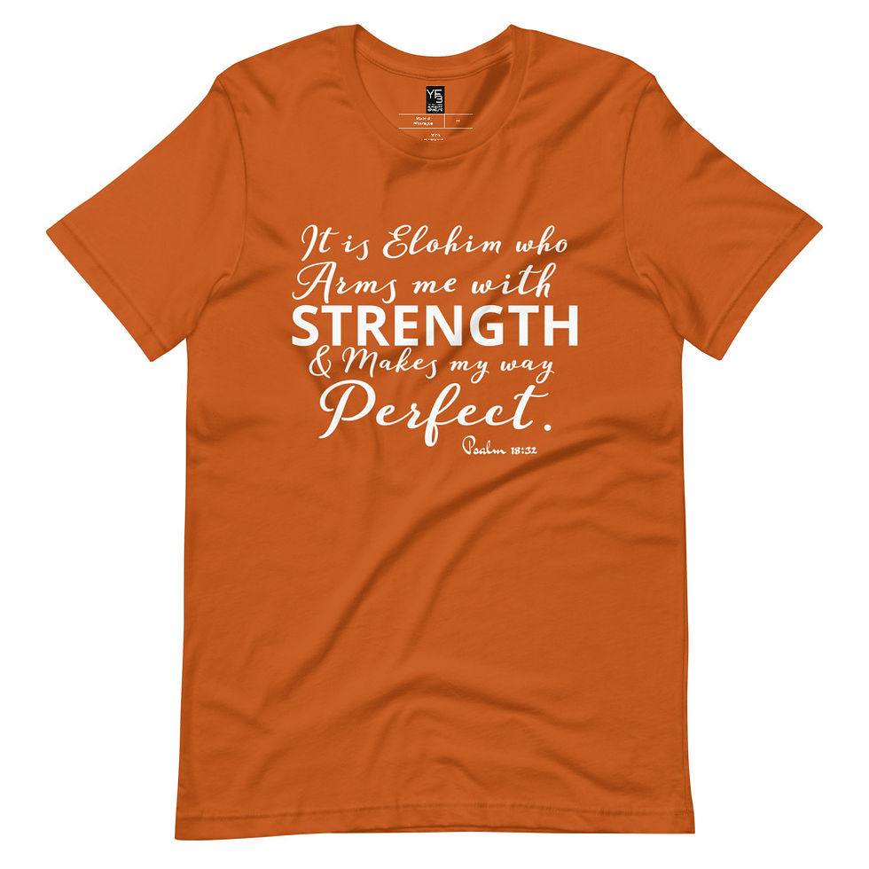 Thumbnail: YF3 Psalm 18:32 Short-sleeve unisex t-shirt