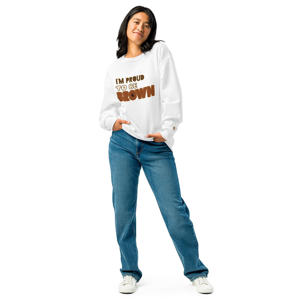 Thumbnail: Sworthe By Joseph Dowdy I'M Proud To Be Brown Crew neck sweatshirt